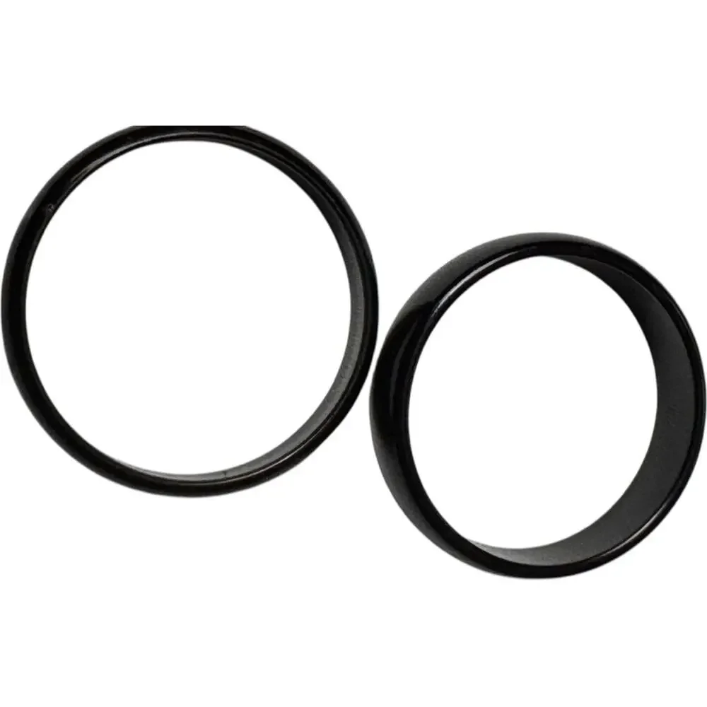 Black Circular Fashion Statement Bangle Bracelets
